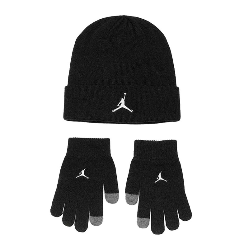 Jordan Essentials Beanie (9A0836-023)Παιδικό σετ σκουφάκι & γάντια ΜΑΥΡΟ