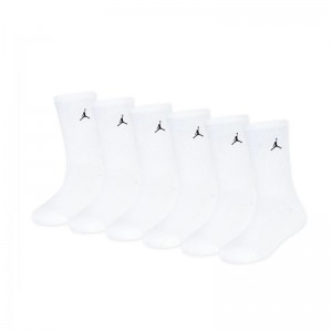 Jordan Everyday Essentials Crew Socks 6 pairs (BJ0583-001)ΠΑΙΔΙΚΕΣ ΚΑΛΤΣΕΣ ΛΕΥΚΕΣ 6 ΤΕΜΑΧΙΑ