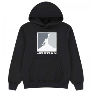 Jordan Essentials Fleece Baseline Pullover Hoodie (95F083-023)ΠΑΙΔΙΚΗ ΦΟΥΤΕΡ ΜΠΛΟΥΖΑ ΜΑΥΡΗ