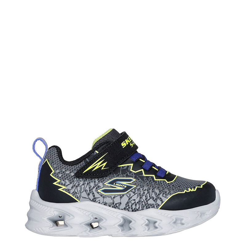 Skechers S Lights: Vortex 2.0-Zorento (400603N-BKYL)ΒΡΕΦΙΚΑ ΠΑΠΟΥΤΣΙΑ ΦΩΤΙΖΟΜΕΝΑ ΓΚΡΙ/ΜΑΥΡΟ