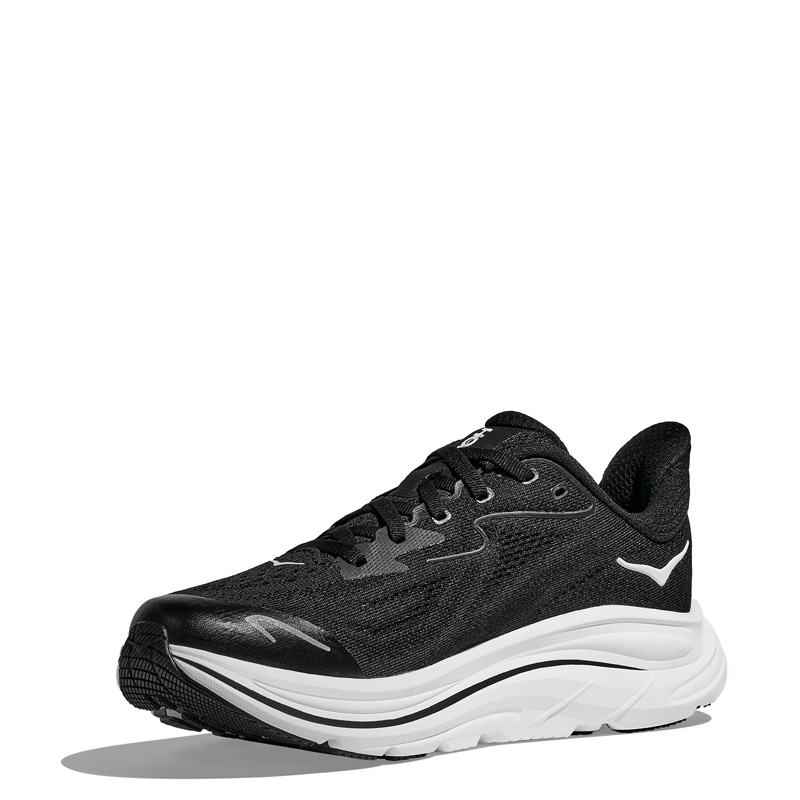 HOKA CLIFTON 10 (1168860-BWHT)ΠΑΙΔΙΚΑ ΠΑΠΟΥΤΣΙΑ RUNNING ΜΑΥΡΟ/ΛΕΥΚΟ