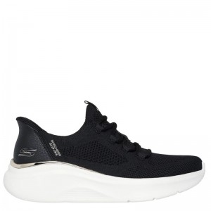 Skechers Slip-Ins Engineered Knit Lace (117617-BLK)ΓΥΝΑΙΚΕΙΑ ΠΑΠΟΥΤΣΙΑ ΜΑΥΡΟ/ΛΕΥΚΟ