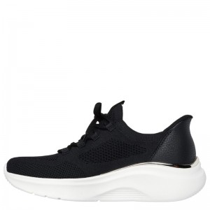 Skechers Slip-Ins Engineered Knit Lace (117617-BLK)ΓΥΝΑΙΚΕΙΑ ΠΑΠΟΥΤΣΙΑ ΜΑΥΡΟ/ΛΕΥΚΟ