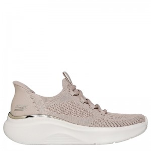 Skechers Slip-Ins Engineered Knit Lace (117617-TPE)ΓΥΝΑΙΚΕΙΑ ΠΑΠΟΥΤΣΙΑ ΜΠΕΖ