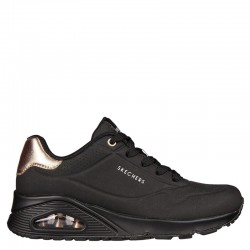 SKECHERS UNO-GOLDEN AIR (177094-BBK)ΓΥΝΑΙΚΕΙΑ ΠΑΠΟΥΤΣΙΑ ΜΑΥΡΑ/ΧΡΥΣΟ