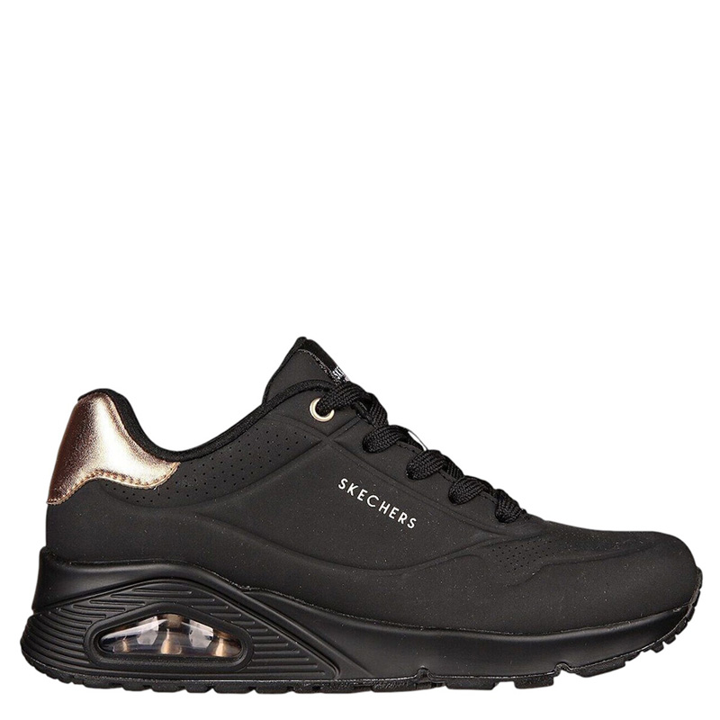 SKECHERS UNO-GOLDEN AIR (177094-BBK)ΓΥΝΑΙΚΕΙΑ ΠΑΠΟΥΤΣΙΑ ΜΑΥΡΑ/ΧΡΥΣΟ