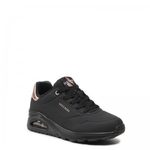 SKECHERS UNO-GOLDEN AIR (177094-BBK)ΓΥΝΑΙΚΕΙΑ ΠΑΠΟΥΤΣΙΑ ΜΑΥΡΑ/ΧΡΥΣΟ