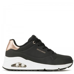 SKECHERS UNO-GOLDEN AIR (177094-BLK)ΓΥΝΑΙΚΕΙΑ ΠΑΠΟΥΤΣΙΑ ΜΑΥΡΟ/ΛΕΥΚΟ/ΧΡΥΣΟ