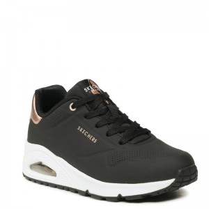SKECHERS UNO-GOLDEN AIR (177094-BLK)ΓΥΝΑΙΚΕΙΑ ΠΑΠΟΥΤΣΙΑ ΜΑΥΡΟ/ΛΕΥΚΟ/ΧΡΥΣΟ