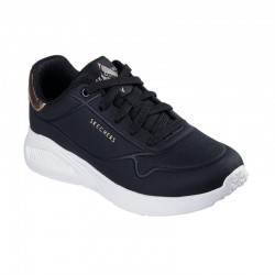SKECHERS Uno Lite - Shimmer Along Slip-On (177291-BLK)ΓΥΝΑΙΚΕΙΑ ΠΑΠΟΥΤΣΙΑ ΜΑΥΡΟ/ΛΕΥΚΟ/ΧΡΥΣΟ
