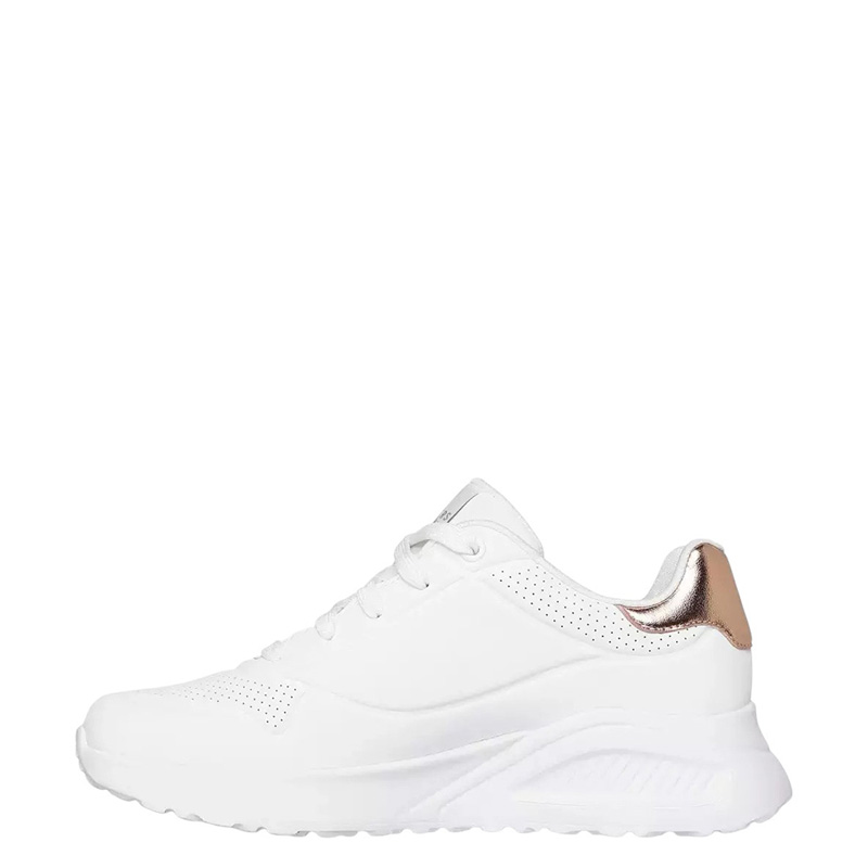 SKECHERS Uno Lite - Shimmer Along Slip-On (177291-WHT)ΓΥΝΑΙΚΕΙΑ ΠΑΠΟΥΤΣΙΑ ΛΕΥΚΟ/ΧΡΥΣΟ