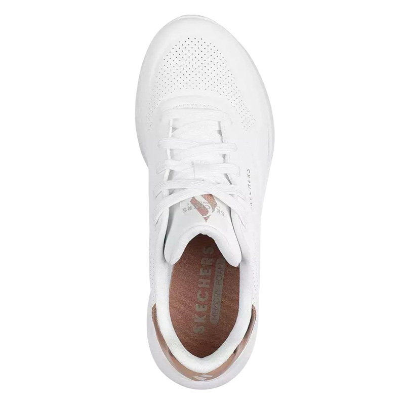 SKECHERS Uno Lite - Shimmer Along Slip-On (177291-WHT)ΓΥΝΑΙΚΕΙΑ ΠΑΠΟΥΤΣΙΑ ΛΕΥΚΟ/ΧΡΥΣΟ
