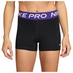 Nike Dri-Fit Pro (CZ9857-031)Γυναικειο Κολάν-Σορτς BLACK/COURT PURPLE/WHITE
