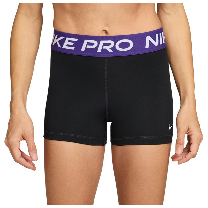Nike Dri-Fit Pro (CZ9857-031)Γυναικειο Κολάν-Σορτς BLACK/COURT PURPLE/WHITE
