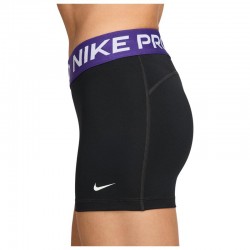Nike Dri-Fit Pro (CZ9857-031)Γυναικειο Κολάν-Σορτς BLACK/COURT PURPLE/WHITE