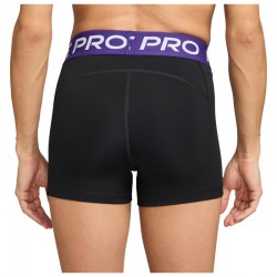 Nike Dri-Fit Pro (CZ9857-031)Γυναικειο Κολάν-Σορτς BLACK/COURT PURPLE/WHITE