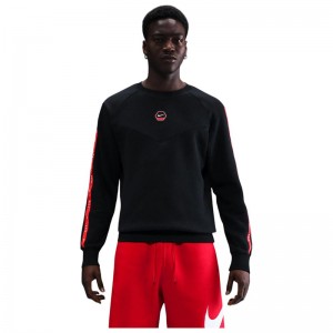 Nike Crew Fleece Sweatshirt (IH4286-010)Ανδρικη Φουτερ Μπλουζα Μαυρη Nike Crew Fleece Sweatshirt (IH4286-010)Ανδρικη Φουτερ Μπλουζα Μαυρη