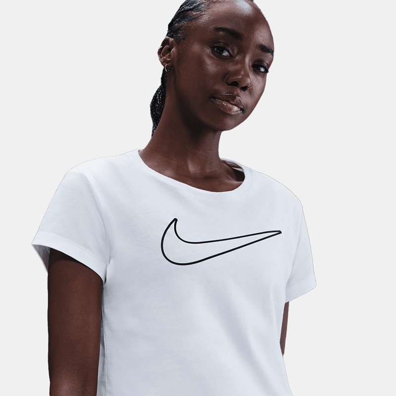 Nike Sportswear Graphic Tee (HV5002-100)Γυναικείο T-Shirt WHITE/BLACK