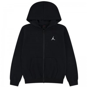 Jordan Brooklyn Fleece Full-Zip Hoodie (95F115-023)ΠΑΙΔΙΚΗ ΖΑΚΕΤΑ ΜΕ ΚΟΥΚΟΥΛΑ ΜΑΥΡΗ