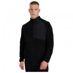 4F JACKET FLEECE (4FWAW25TFLEM339-20S)ΑΝΔΡΙΚΗ ΖΑΚΕΤΑ ΜΑΥΡΗ