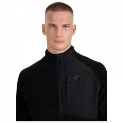 4F JACKET FLEECE (4FWAW25TFLEM339-20S)ΑΝΔΡΙΚΗ ΖΑΚΕΤΑ ΜΑΥΡΗ