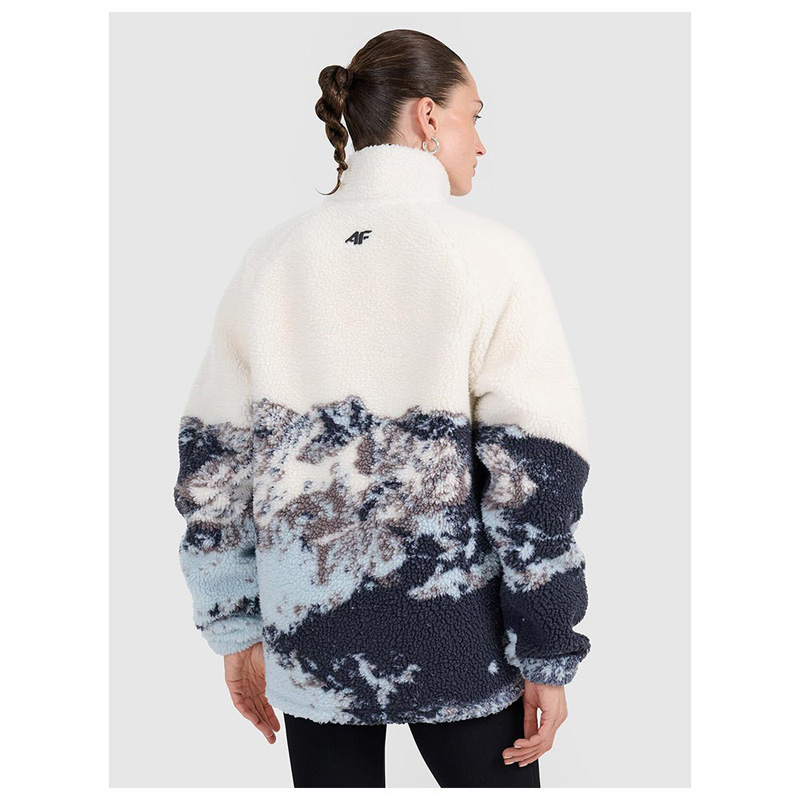 4F Unisex oversize sherpa fleece (4FWAW25TFLEU351-90A)ΜΠΟΥΦΑΝ UNISEX multicolor