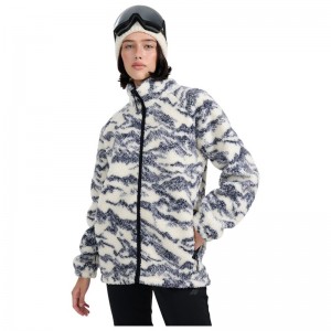 4F Unisex oversized sherpa fleece (4FWAW25TFLEU352-12A)ΜΠΟΥΦΑΝ UNISEX CREME ALLOVER 4F Unisex oversized sherpa fleece (4FWAW25TFLEU352-12A)ΜΠΟΥΦΑΝ UNISEX CREME ALLOVER