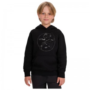 4F SWEATSHIRT KIDS (4FJWAW25TSWSM1958-20S)ΠΑΙΔΙΚΗ ΦΟΥΤΕΡ ΜΠΛΟΥΖΑ ΜΕ ΚΟΥΚΟΥΛΑ ΜΑΥΡΗ