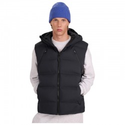 4F Vest Jacket (4FWAW25TVJAM226-20S)Ανδρικό αμάνικο μπουφάν ΜΑΥΡΟ