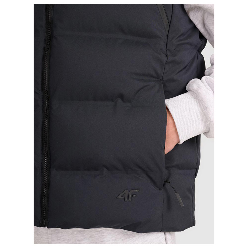 4F Vest Jacket (4FWAW25TVJAM226-20S)Ανδρικό αμάνικο μπουφάν ΜΑΥΡΟ