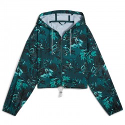 PUMA ESSENTIALS WOVEN JACKET (527493-75)ΓΥΝΑΙΚΕΙΑ ΖΑΚΕΤΑ ΠΡΑΣΙΝΗ ΜΕ ΚΟΥΚΟΥΛΑ