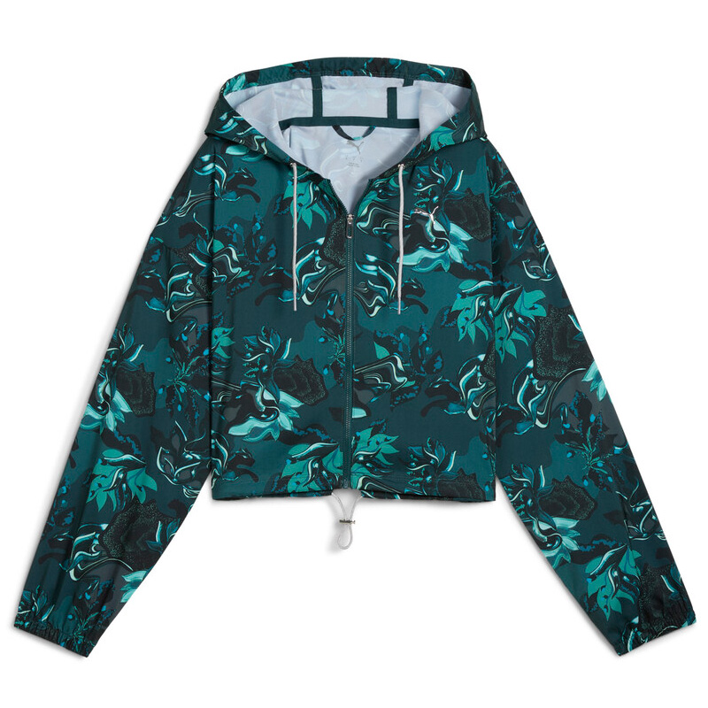 PUMA ESSENTIALS WOVEN JACKET (527493-75)ΓΥΝΑΙΚΕΙΑ ΖΑΚΕΤΑ ΠΡΑΣΙΝΗ ΜΕ ΚΟΥΚΟΥΛΑ