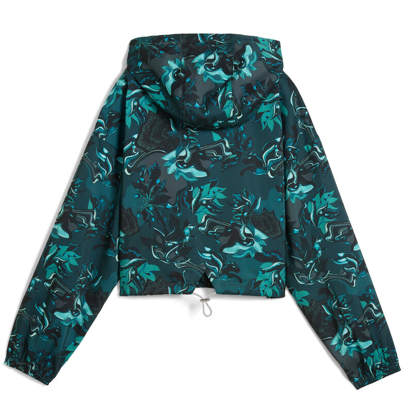PUMA ESSENTIALS WOVEN JACKET (527493-75)ΓΥΝΑΙΚΕΙΑ ΖΑΚΕΤΑ ΠΡΑΣΙΝΗ ΜΕ ΚΟΥΚΟΥΛΑ