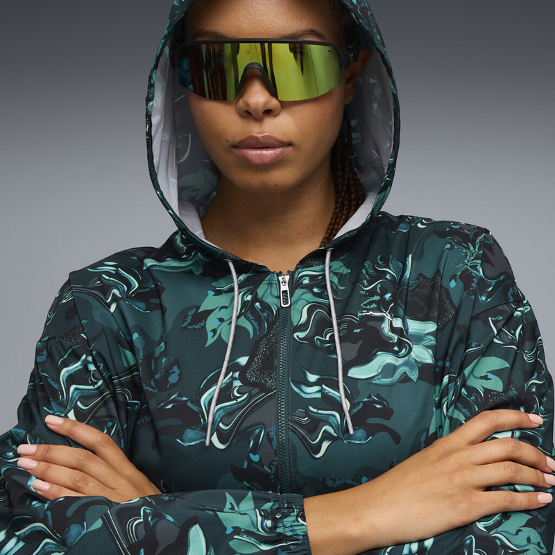PUMA ESSENTIALS WOVEN JACKET (527493-75)ΓΥΝΑΙΚΕΙΑ ΖΑΚΕΤΑ ΠΡΑΣΙΝΗ ΜΕ ΚΟΥΚΟΥΛΑ