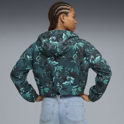 PUMA ESSENTIALS WOVEN JACKET (527493-75)ΓΥΝΑΙΚΕΙΑ ΖΑΚΕΤΑ ΠΡΑΣΙΝΗ ΜΕ ΚΟΥΚΟΥΛΑ