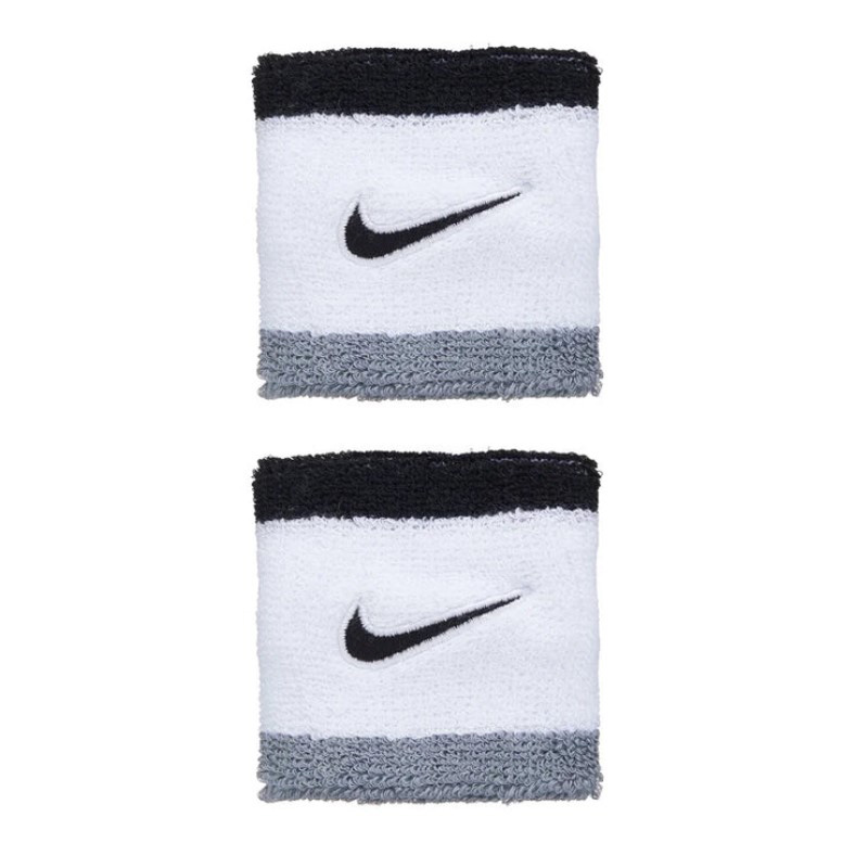 Nike Swoosh Classic Wristbands (N.101.2405-122)ΠΕΡΙΚΑΡΠΙΑ 2 ΤΕΜΑΧΙΑ ΛΕΥΚΟ/ΜΑΥΡΟ/ΓΚΡΙ