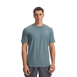 Under Armour Sportstyle Left Chest (1326799-587)ΑΝΔΡΙΚΟ T-SHIRT Jasper Blue/Serpentine Under Armour Sportstyle Left Chest (1326799-587)ΑΝΔΡΙΚΟ T-SHIRT Jasper Blue/Serpentine