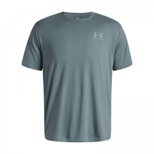 Under Armour Sportstyle Left Chest (1326799-587)ΑΝΔΡΙΚΟ T-SHIRT Jasper Blue/Serpentine Under Armour Sportstyle Left Chest (1326799-587)ΑΝΔΡΙΚΟ T-SHIRT Jasper Blue/Serpentine