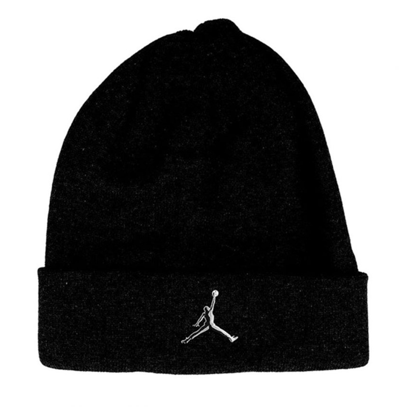 JORDAN CUFFED BEANIE kids (9A0063-023)ΠΑΙΔΙΚΟ ΣΚΟΥΦΑΚΙ ΜΑΥΡΟ