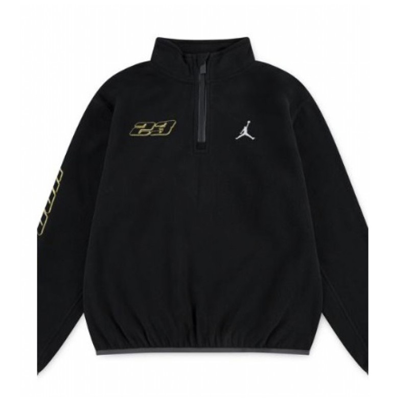 JORDAN JDB MOUNTAINSIDE POLAR FLC HZ (95F339-023)ΠΑΙΔΙΚΗ ΦΟΥΤΕΡ ΜΠΛΟΥΖΑ BLACK/GOLD