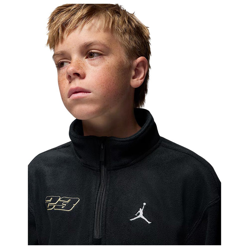 JORDAN JDB MOUNTAINSIDE POLAR FLC HZ (95F339-023)ΠΑΙΔΙΚΗ ΦΟΥΤΕΡ ΜΠΛΟΥΖΑ BLACK/GOLD