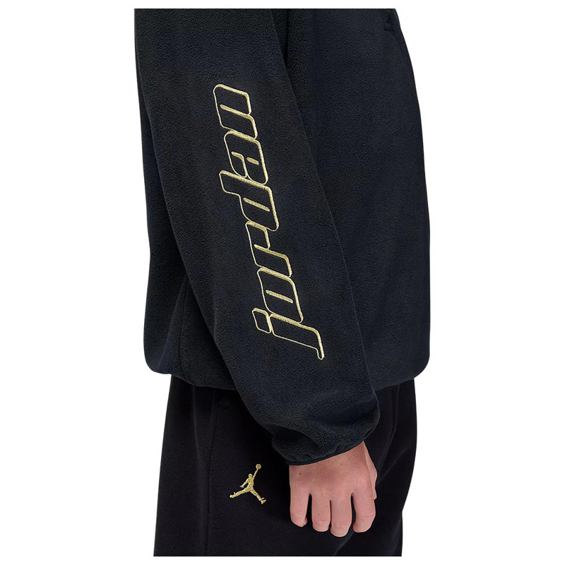 JORDAN JDB MOUNTAINSIDE POLAR FLC HZ (95F339-023)ΠΑΙΔΙΚΗ ΦΟΥΤΕΡ ΜΠΛΟΥΖΑ BLACK/GOLD