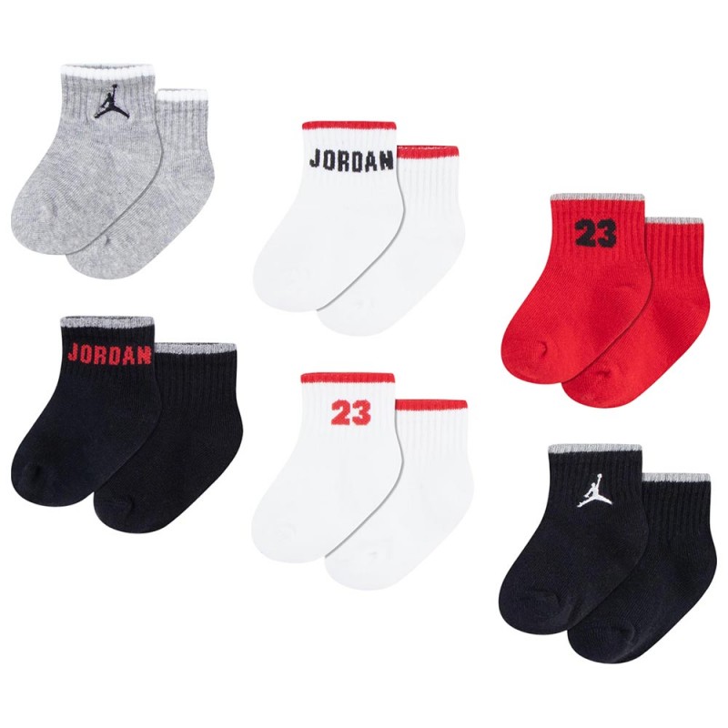 Jordan Legacy Infant/Toddler Ankle Socks 6 pairs (NJ0362-R78)ΒΡΕΦΙΚΕΣ ΚΑΛΤΣΕΣ 6 ΤΕΜΑΧΙΑ ΠΟΛΥΧΡΩΜΕΣ