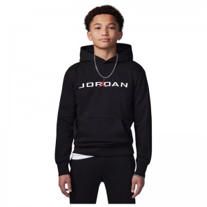 JORDAN JDB MJ BASELINE FLEECE PO HOODIE (95D665-023)ΠΑΙΔΙΚΗ ΦΟΥΤΕΡ ΜΠΛΟΥΖΑ ΜΑΥΡΗ