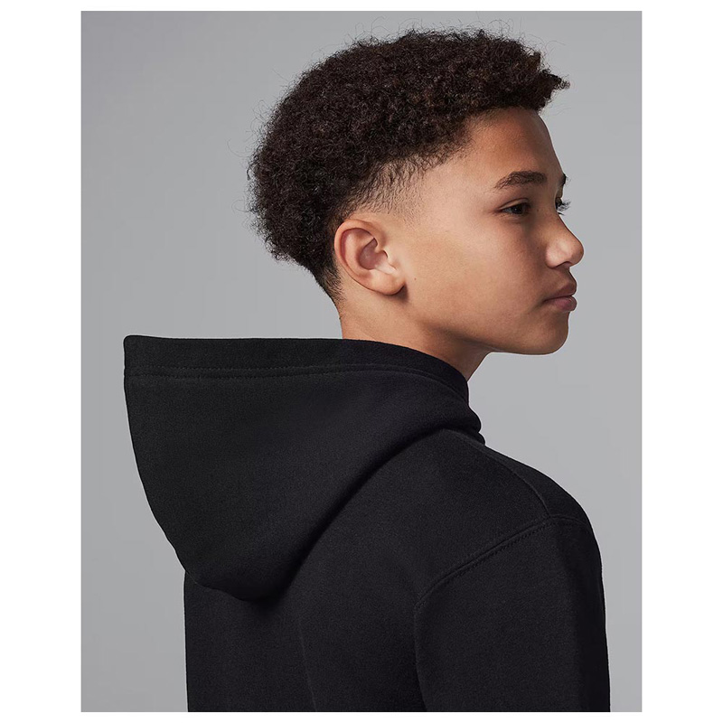 JORDAN JDB MJ BASELINE FLEECE PO HOODIE (95D665-023)ΠΑΙΔΙΚΗ ΦΟΥΤΕΡ ΜΠΛΟΥΖΑ ΜΑΥΡΗ