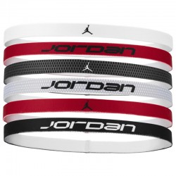 JORDAN ELASTIC SPORT HEADBANDS 6 PK PRINTED (J.101.1996-117)ΑΘΛΗΤΙΚΑ ΠΕΡΙΜΕΤΩΠΙΑ 6 ΤΕΜΑΧΙΑ WHITE/GYM RED/BLACK