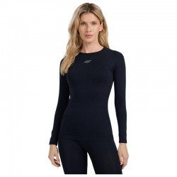 4F Γυναικεία μακρυμάνικη ισοθερμική μπλούζα (4FWAW25USEAF220-20S)ΜΑΥΡΗ
