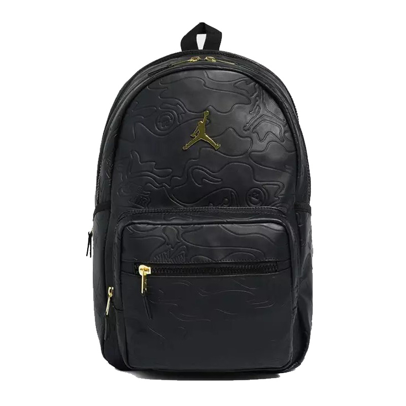 JORDAN Jam Topographic Borough Backpack (MA9005-K5X)ΤΣΑΝΤΑ ΠΛΑΤΗΣ BLACK/GOLD 45X15X30