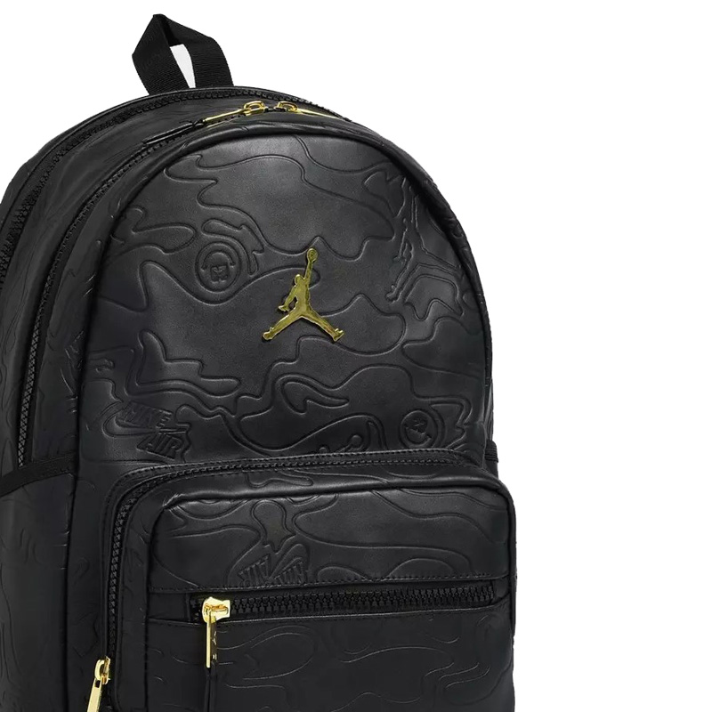 JORDAN Jam Topographic Borough Backpack (MA9005-K5X)ΤΣΑΝΤΑ ΠΛΑΤΗΣ BLACK/GOLD 45X15X30
