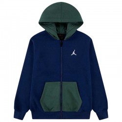 Jordan Brooklyn Fleece Full-Zip Hoodie (95F115-U9J)ΠΑΙΔΙΚΗ ΖΑΚΕΤΑ ΜΕ ΚΟΥΚΟΥΛΑ BLUE VOID